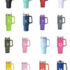 c536255cdc762eb3 Pink Sten leys 40oz Mugs Tumblers With Handle Insulated Tumbler Lids Straw Stainless Steel Coffee Termos Cup ready to ship 10.25