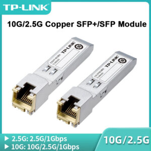 c53d2cd6782448a7 TP-Link 10G Copper SFP+ Module 10GBase-Tx 2.5G Fiber Optical RJ45 Ethernet Port 10Gbps Transceiver Module Transmission TL-SM510U