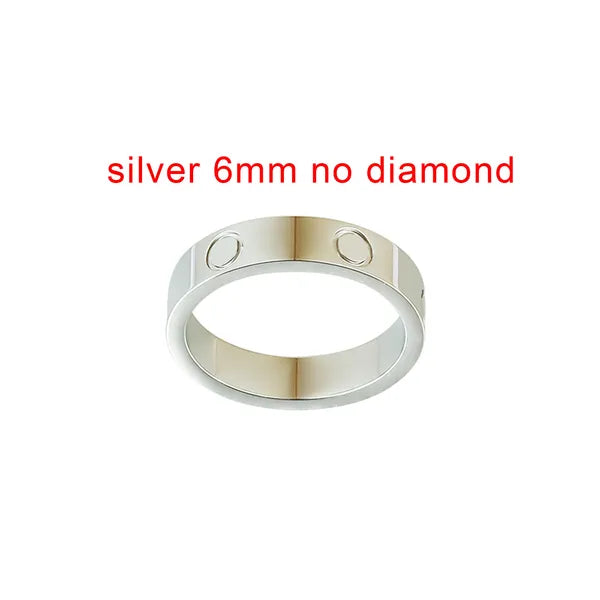 c543730265eb7ad6 Mens Womens Love Ring man 4mm 5mm 6mm Wedding High quality s size 5-11 Diamond rose sier Engagement with box Crtir Designer gold Band Rings for Woman