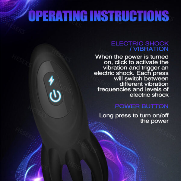 HESEKS Electric shock Vibrator Male Masturbator Glans Trainer Massage Lasting Delay Endurance Sex Toys For Adults 18+