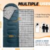 c5627f8d0d367a4e MEREZA Flannel Sleeping Bag for Adults XL, Large Wide Sleeping Bags for Camping Mens Warm Cotton Sleeping Bag 4 Season Warm & Cool Weather