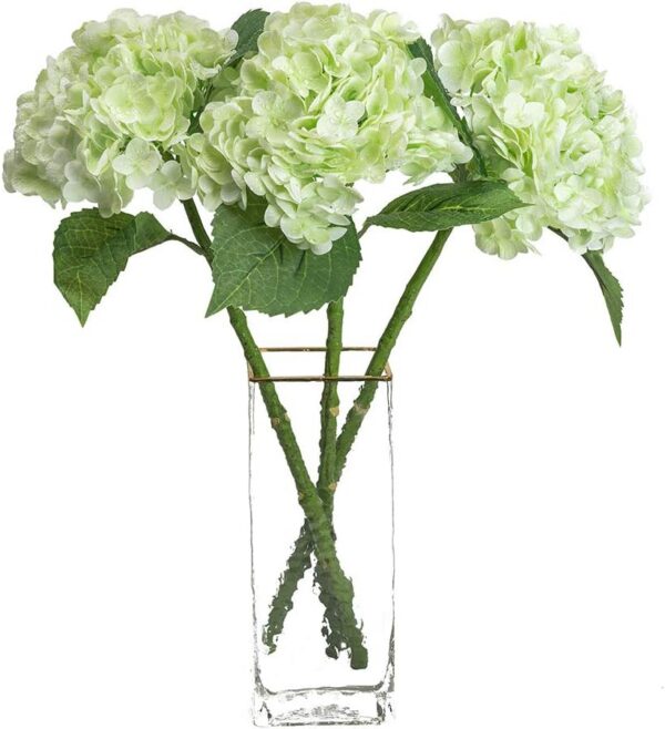 c576386a41c2ae9d 3PCS 22 inch Realistic Artificial Hydrangea Large Real Touch Flowers Artificial Flowers Dry Flowers Outdoor Wedding Christmas Office Family Party Living Room Table Decoration (Blue)