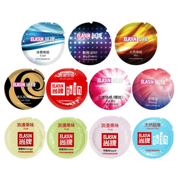 ELASUN 24 PCS condoms for men Natural Latex 8 Types Ultra Thin Condoms Lubricated Condom contraception sex toy products for men