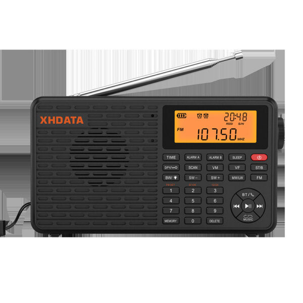 XHDATA D-109 Stereo Digital Portable AM SW MW FM Bluetooth Compatible Multifunctional Radio Support TF Card Player