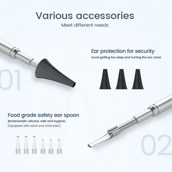 c5933324271b614d Digital Otoscope 4.5 Inches 1080P 3.9mm Camera 6 LED Lights Ear Wax Removal Tool with 32GB Card For Child Adults