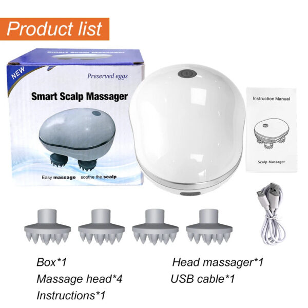 c5950f246870feae Head Scalp Massager for Red Light Promoting Hair Growth Kneading Vibration Soft Silicone Stress Relax Body Massage Health Care