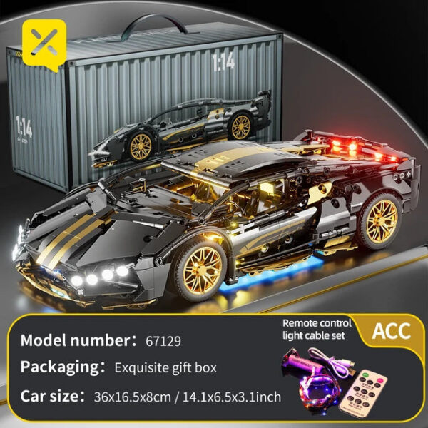 c5a2adbe2d98b55e ToyX 1:14 Supercar Building Block Toy Optional Power Group 14+ Technology Design Christmas Gift for Adults and Kids With Box