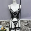 c5a7d9a726a80539 Ellolace Sensual Lingerie Floral Lace Transparent Erotic Costume Bride Fantasy Sexy Crotchless Invisible Thongs Naked Sex Suit