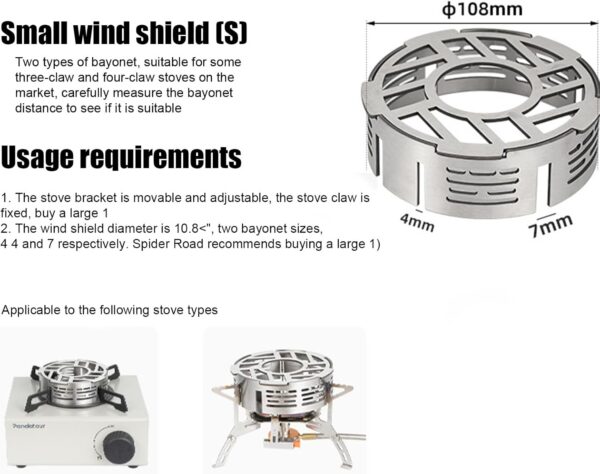 In der Camping-Windschutzscheibe – Herdbauernhof im Freien, Lagerfeuer-Windblock | Tragbarer Edelstahl-Windschutzscheibenring, hitzebeständiges Schild zum Stechen und Kochen