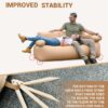 KingCamp Double Inflatable Couch Sofa Camping Chair Heavy Duty for Adults Two Person Outdoor Air Sofa with Fixed Webbing Support 880 lbs Blow Up Couch for Camping Picnic Beach Travel