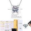 Lnngy 0.5CT Moissanite Diamond Necklace For Women Original Certified 925 Sterling Silver Box Chain Necklaces Moissanites Jewelry