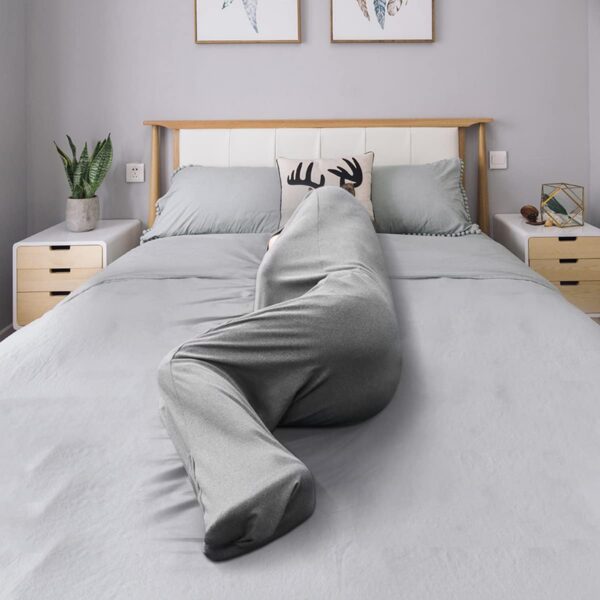 c5bf7f740d57334a Foppla Schlafkissen, grau, 360°-Wickelung, tragbar, weich und bequem, bewegliche Schlafdecke, hält warm, waschbar, sensorische Schlafkapsel für Kinder und Erwachsene