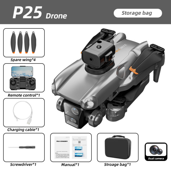 c5c93d40f4a04bdc KBDFA P25 Drone 4K 8K HD Camera Aerial Photography Foldable RC Quadcopter Obstacle Avoidance Mini UAV Remote Control Toys