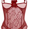 c60d66a12f069b98 Lingerie for Women Sexy Teddy One-Piece Lace Babydoll Bodysuit Nightie Plus Size