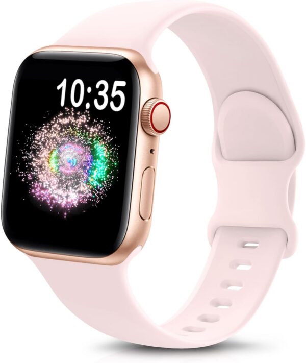 c61a19fb02555492 TreasureMax Sport Band Compatible with Apple Watch Bands 38mm 40mm 41mm 42mm 44mm 45mm 49mm,Soft Silicone Strap Compatible for Apple Watch Series 9 Ultra 8 7 6 5 4 3 2 1 SE Men Women Grey 38/40/41MM