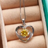 1 Carat Real Moissanite Pendant Necklace Gold Color Sterling Sier Thick Neck Chain Jewelry Pass Diamond Tester