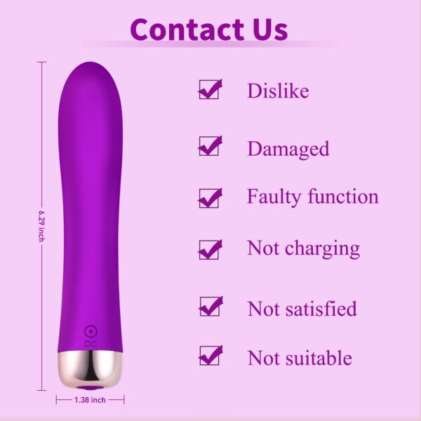 c64ab91a3bf2418f G Spot Vibrator with 10 Vibration Modes Toy, Premium Silicone Dildo Toy Anal Clitoral Nipple Stimulation, Rechargeable & Waterproof Vibrators Adult Sex Toys for Men Women Couples(Purple)