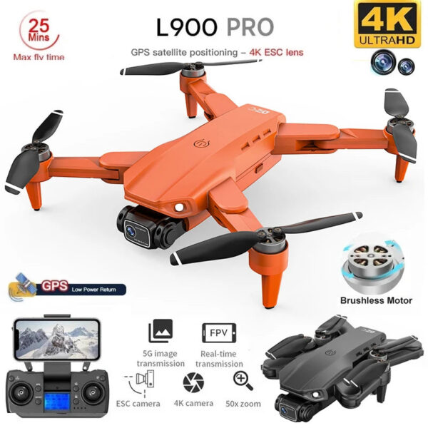 c64b6063cdedc4cc L900 Pro GPS Drone 4K Professional HD Dual Camera 5G Wifi Photography Brushless Foldable Quadcopter RC Distance 1.2KM Dron Toy