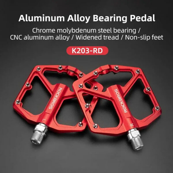 c65157254bb6e373 ROCKBROS Bike Pedals Aluminum Alloy Anti-slip Bicycle Pedals Ultralight Sealed Bearing One-piece MTB Road Mountain Cycling Pedal