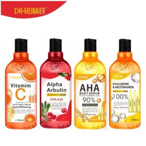 c655e0d85f641808 500ml Hyaluronic Acid, Nicotinamide Vitamin C AHA Face Serum Spots Eraser Corrector Whitening Moisturizing Lightening Body Serum