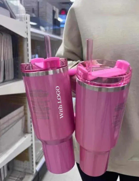 US stock Water Bottles Starbcks Winter 1:1 Target Red Tumblers Cosmo Pink Flamingo Mugs H2.0 Replica 40oz Cups With Silicone Lid and Straw Car GG0222