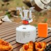 Camping Gas Stove, Portable Windproof Backpacking Stove Cooking Stoves 3000W Camping Stoves with Carry Box for Outdoor Cooking Hiking Travelling Fishing Picnic Trekking