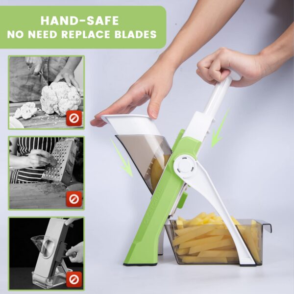c66982b785b06ea7 SUPMAKIN Safe Mandoline Slicer Kitchen, Adjustable Potato Slicer,Vegetable Chopp