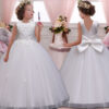 c66a0f74b0e5e776 Flower girl's birthday communion party beaded 2024 New Year's Christmas Girl Princess flying sleeve Tutu small dress