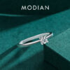 c672cbec2b0aa455 Modian 925 Sterling Silver 10 Hearts Clear CZ Simulated Diamond Simple Wedding Bands Ring For Women Statement Engagement Jewelry