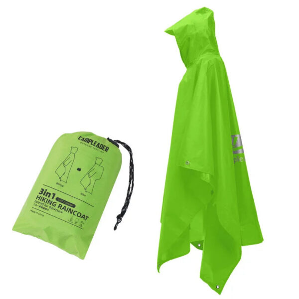 c679d7011f37e993 Outdoor 3 In 1 Raincoat Hooded Sleeve Waterproof Rain Poncho Motorcycle Rain Cover Camping Hiking Travel Portable Rainwear Tent