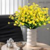 c6809e46b05afc4c AmyHomie 20 Bundles Artificial Flowers Outdoor UV Resistant Faux Flowers No Fade Fake Plastic Plants Garden Porch Window Box Decorating(Bright Yellow)