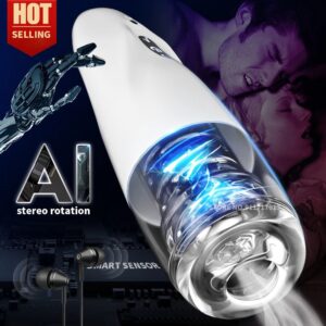 Automatic Male Silicone Vagina Rotation Masturbator Cup Real Pussy Blowjob Pocket Adult For Men Mastubation Sex hines Toy