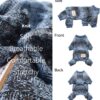 c6b0c33b83bb5fd1 Knitted Dog Pajamas, Dog Clothes for Small Dogs Girl Boy, Pet Onesie with Feet, Cat Outfit, Light Grey, Small