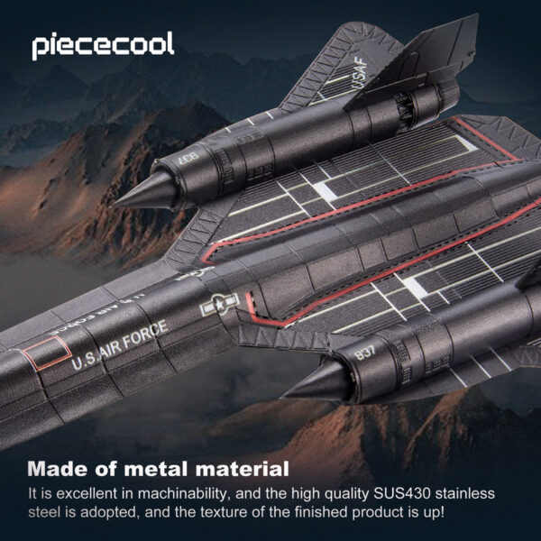 c6c4c17708dd5f8c Piececool 3D Metal Puzzles Blackbird Reconnaissance Aircraft Assembly Model Kits Jigsaw DIY Toys for Adult