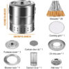 c6c629f1f1e522f6 Stainless Steel Wrap-around Grill Charcoal Grill Smokeless Grill Cooking Grate Portable Camping Oven Household Barbecue Tools