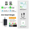 c6c83a8f99ea4a3d Carplay Adapter Android Auto Wireless Smart Dongle 2in1 For Voo Benz Audi Kia Hyundai VW Mazda Cadillac MG Peugeot