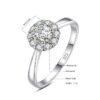c6e6f53570864218 Certified Woman wer Ring With Moissanite Dia 0.5ct 5mm Wedding Engagement Rings Pure Sier Women's Jewelry For Girl Gift