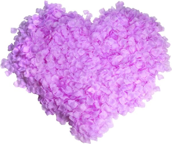 Red Rose Petals Decorations Set, 1000 Pieces Artificial Rose Petals with 3Pcs Romantic Banner, Rose Petals for Romantic Night for Her Set, Special Night Party Decor for Home, Wedding, Anniversary
