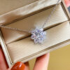 c6f325e20c1ad232 COSFIX Moissanite For Women 1 CT D Color VVS1 Excellent Cut Round Diamond Suower Pendant Necklace Sier Jewelry