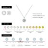MODIAN 1CT Prong Setting Moissanite Necklace D color VVS1 Lab Diamond Pendant For Women 925 Sterling Silver Wedding Jewelry