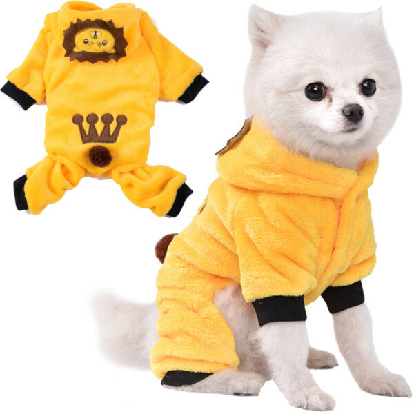 Dog Clothes Soft Warm Fleece Jumpsuits Pet Clothing for Small Dogs Puppy Cats Hoodies Chihuahua Yorkshire Costume Coats
