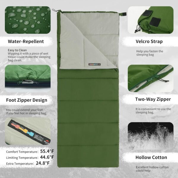 Naturehike Sleeping Bags for Adults, Lightweight Rectangular Spliceable 3 Season Sleeping Bag, for Outdoor Camping, Hiking