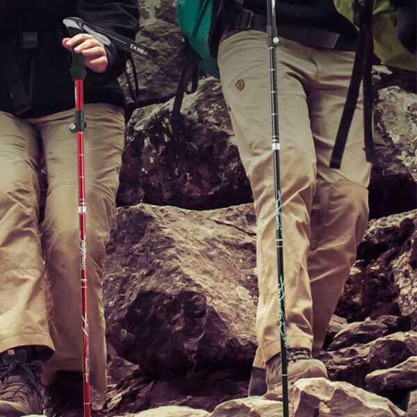 c7363ae4846d2acd 5-Section Telescopic Folding Trekking Poles Outdoor Camping Ultralight Portable Foldable Walking Hiking Stick
