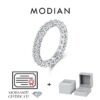 MODIAN Dazzling D Color Moissanite Eternity Band Rings 925 Sterling Silver Luxury Stackable Fashion Ring For Women Fine Jewelry