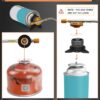 AUTOPkio Camping Gas Stove 3500W, Portable Gas Stove Windproof Backpacking Outdoor Stove with Piezo Ignition Adapters Converter for Outdoor Hiking, Picnic, Trekking, BBQ