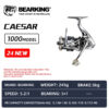 BEARKING CAESAR series 5+1BB stainless steel bearings drive system 5.2:1 fishing reel 15Kg maximum power rotary fishing reel