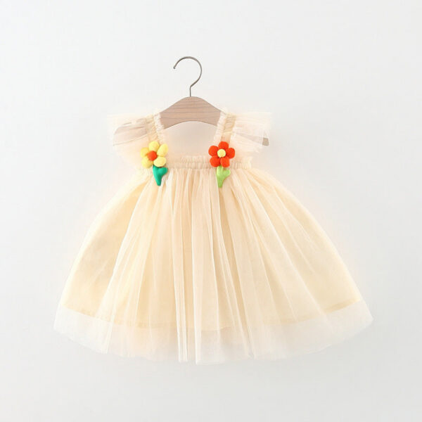 Summer Delicate Flower Evening Dress Children Clothes Soft Skin-friendly Voile Baby Girl Fairy Dresses Wedding 0 To 3 Y Toddlers