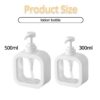 White Liquid Lotion Pump Refillable Shampoo Bottle Plastic Hand Soap Dispenser