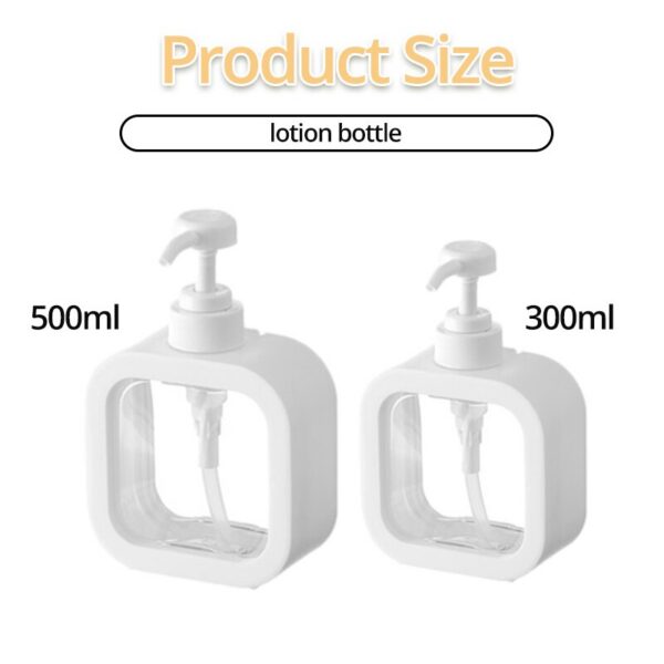 White Liquid Lotion Pump Refillable Shampoo Bottle Plastic Hand Soap Dispenser