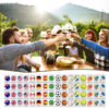 c783533551011810 Mahjong Set Flag Board with Unique Pattern Tiles Parent Child Game for Family Party Adults Children Kids
